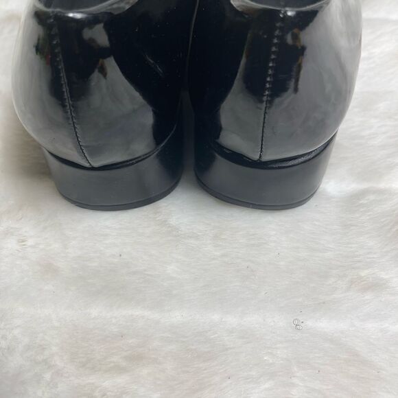Naturalizer black patent faux leather slip on wedge shoes size 11 gently used. - Picture 6 of 10